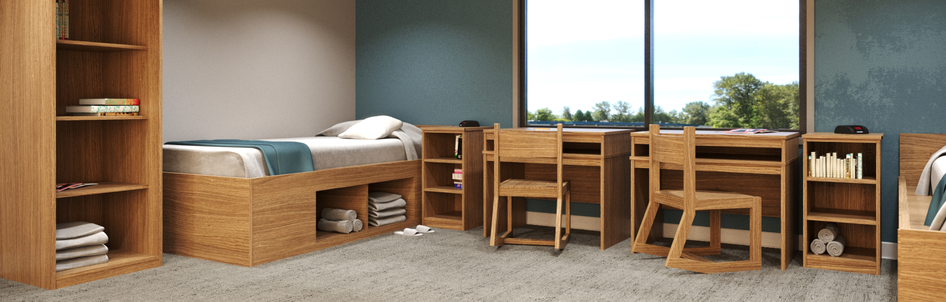 Behavioral Health Patient Room Rendering